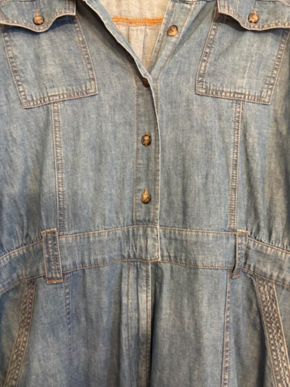 Anthropologie Denim Utility Jumpsuit, Size 2X - Picture 3 of 11